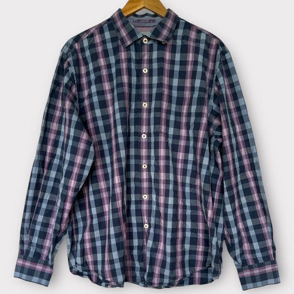 Tommy Bahama Other - Tommy Bahama Blue and Purple Casual Button Down Shirt Size XL